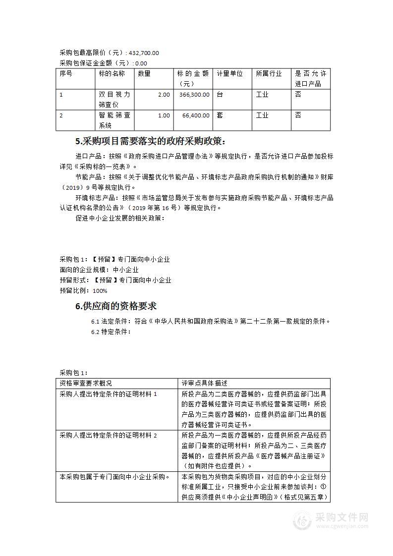 医疗设备采购（第二批）