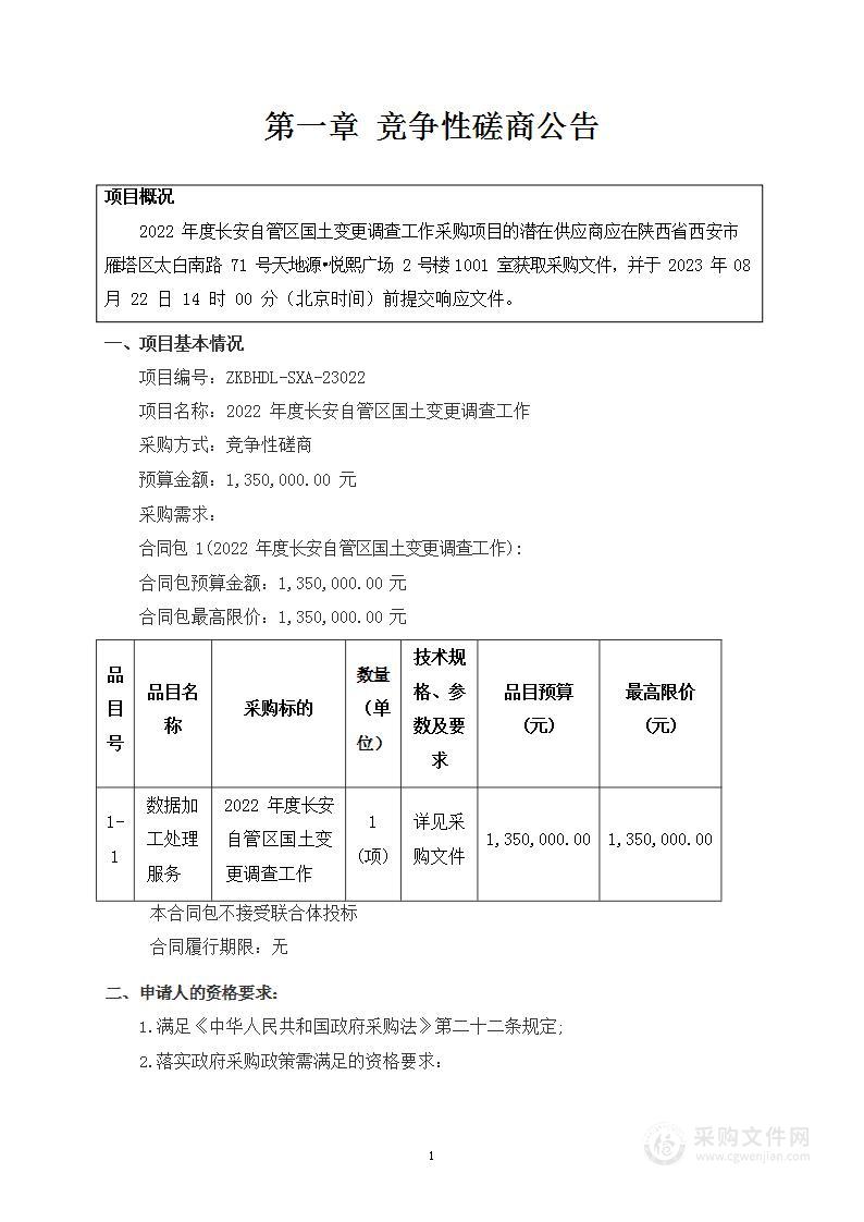 2022年度长安自管区国土变更调查工作