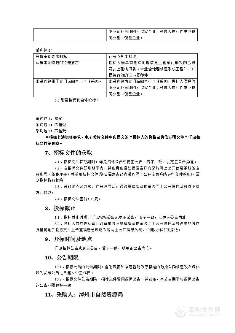 数字漳州地理空间框架升级及运维服务采购项目