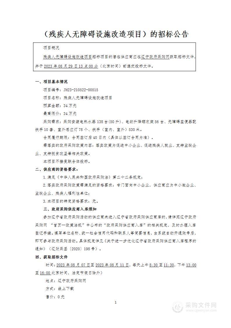 残疾人无障碍设施改造项目