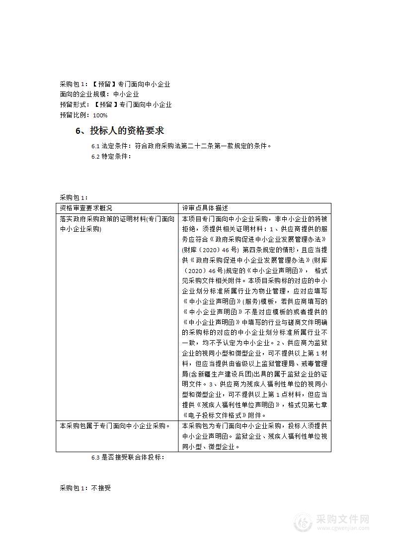 福建省金鸡山温泉疗养院2023物业管理服务