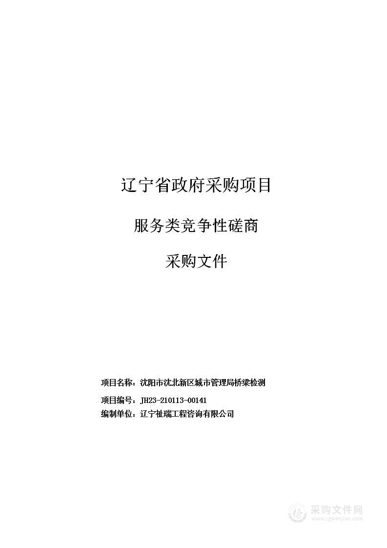 沈阳市沈北新区城市管理局桥梁检测