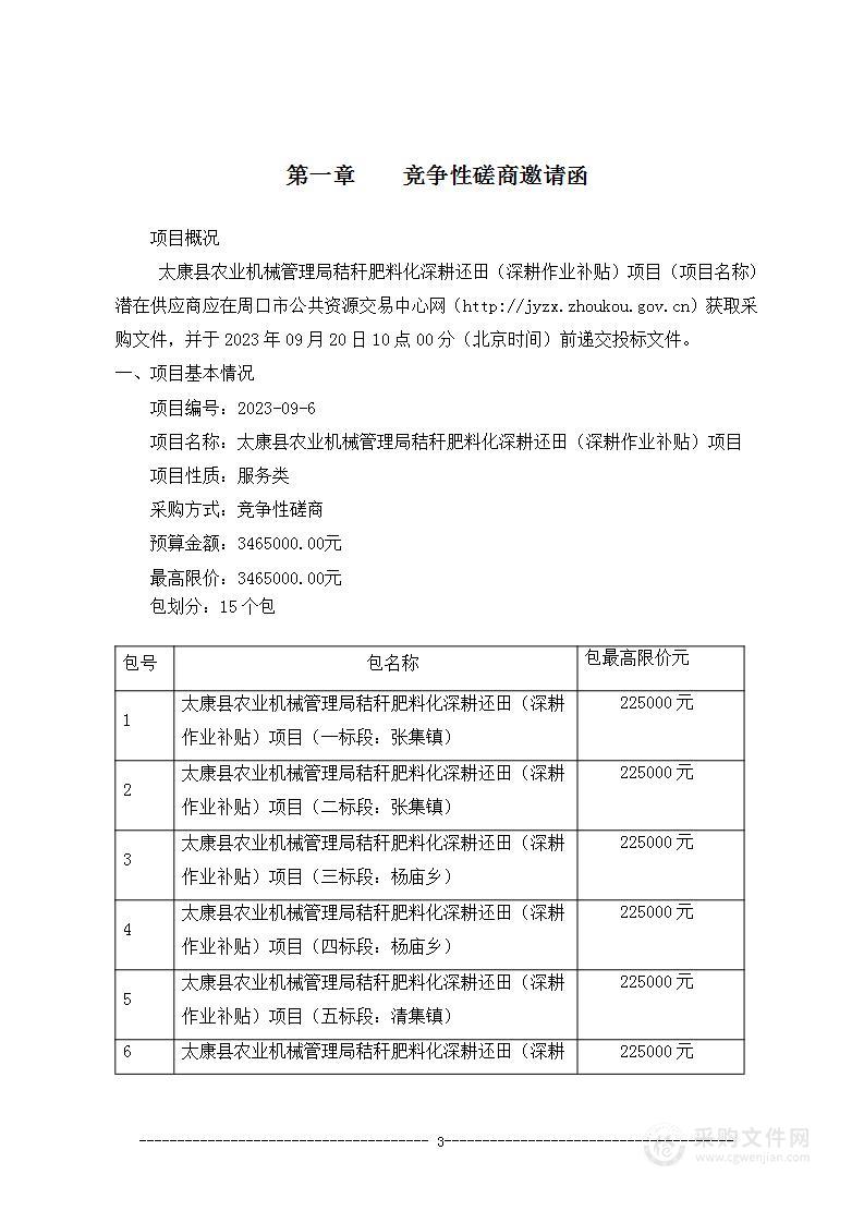 太康县农业机械管理局秸秆肥料化深耕还田（深耕作业补贴）项目