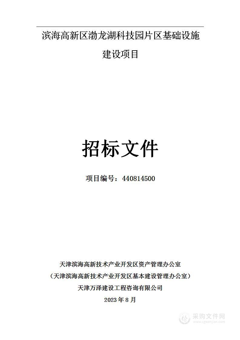 滨海高新区渤龙湖科技园片区基础设施建设项目