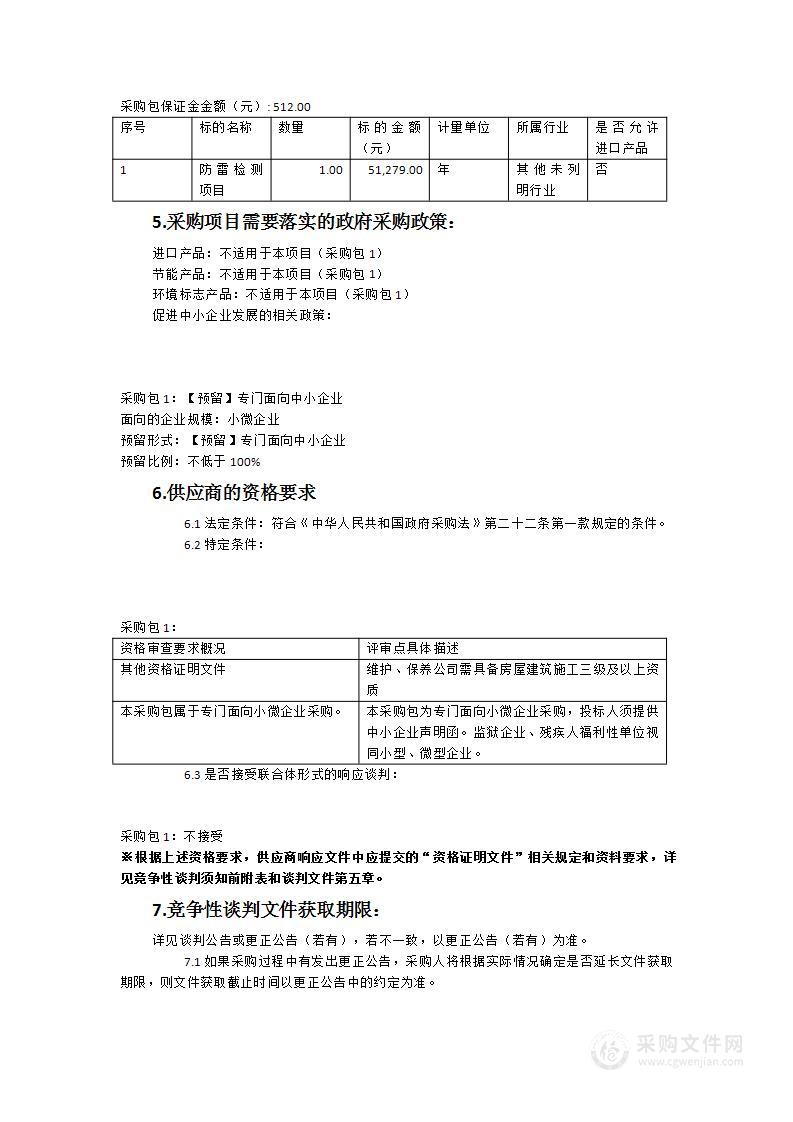 2023年防雷检测项目