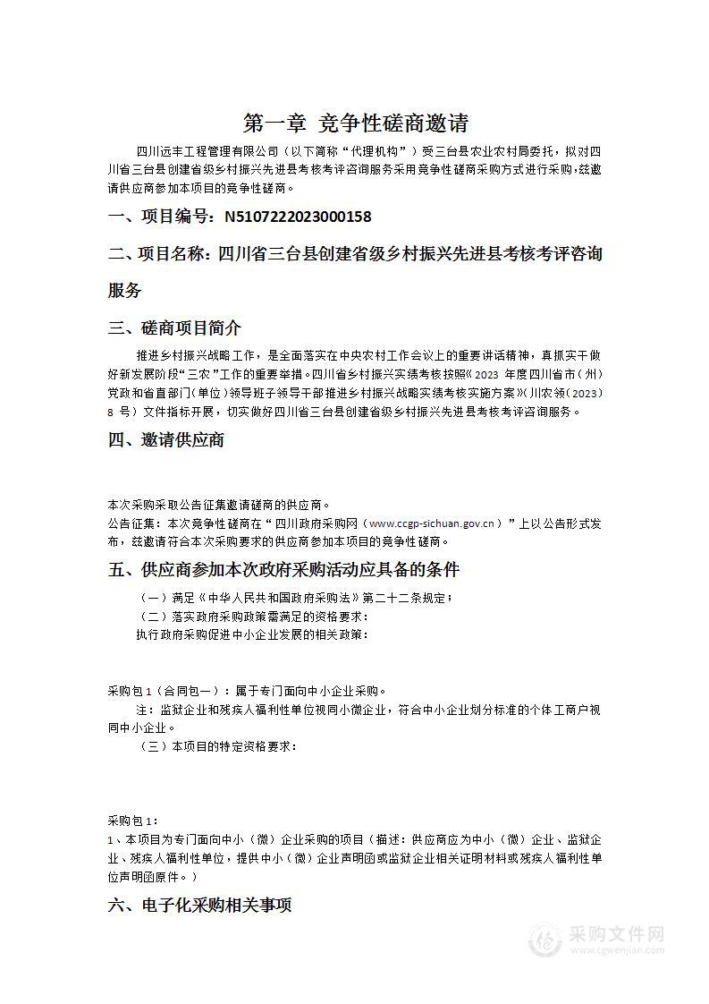 四川省三台县创建省级乡村振兴先进县考核考评咨询服务