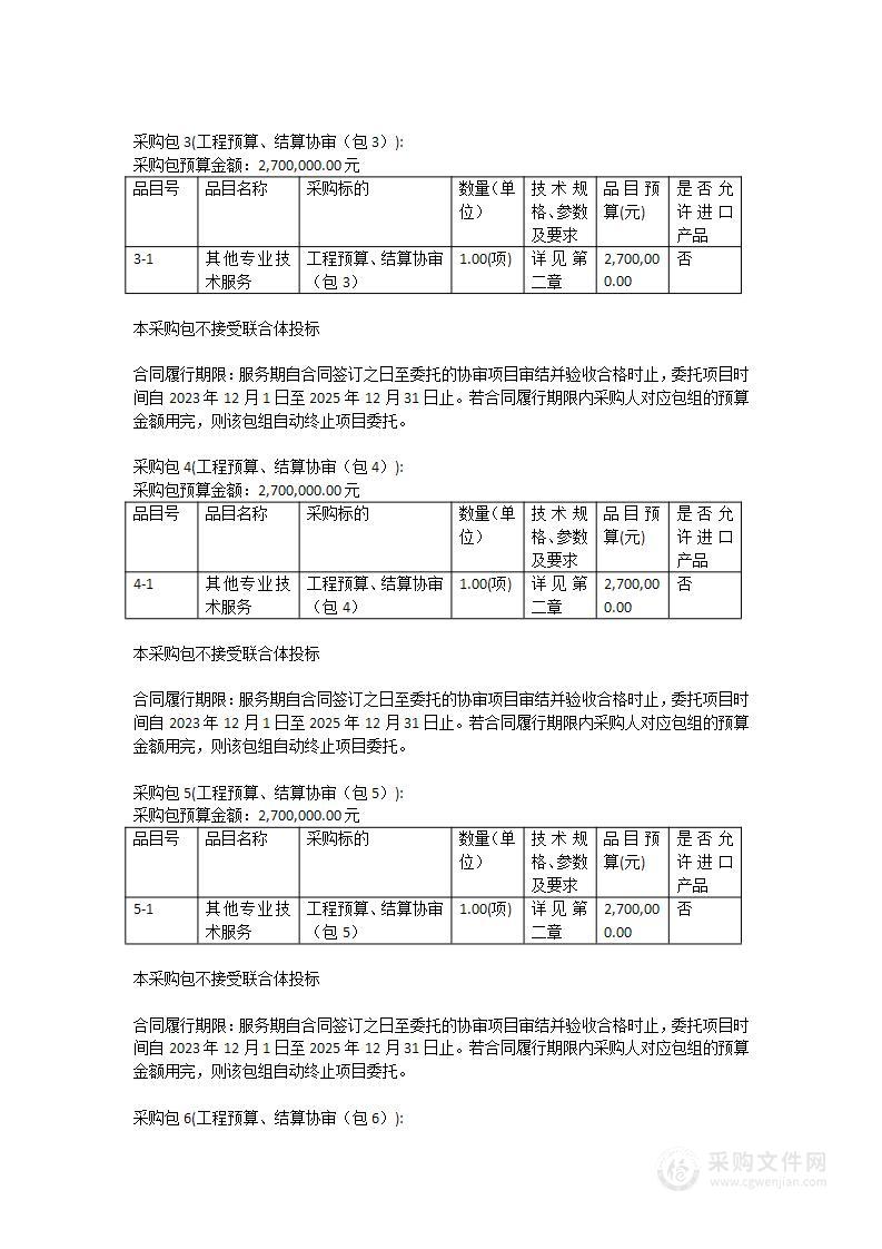 横琴粤澳深度合作区财政局2023-2025年度财政投资审核（工程预结算和竣工财务决算）协审服务项目