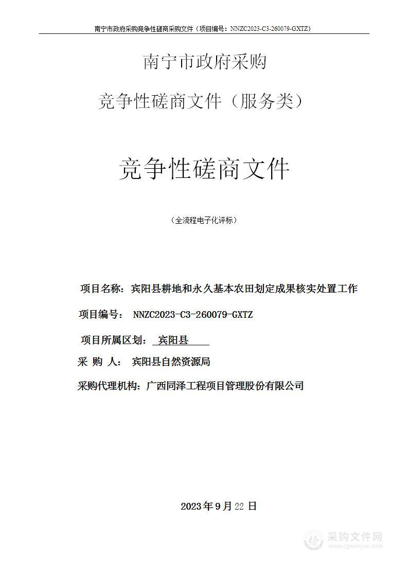 宾阳县耕地和永久基本农田划定成果核实处置工作