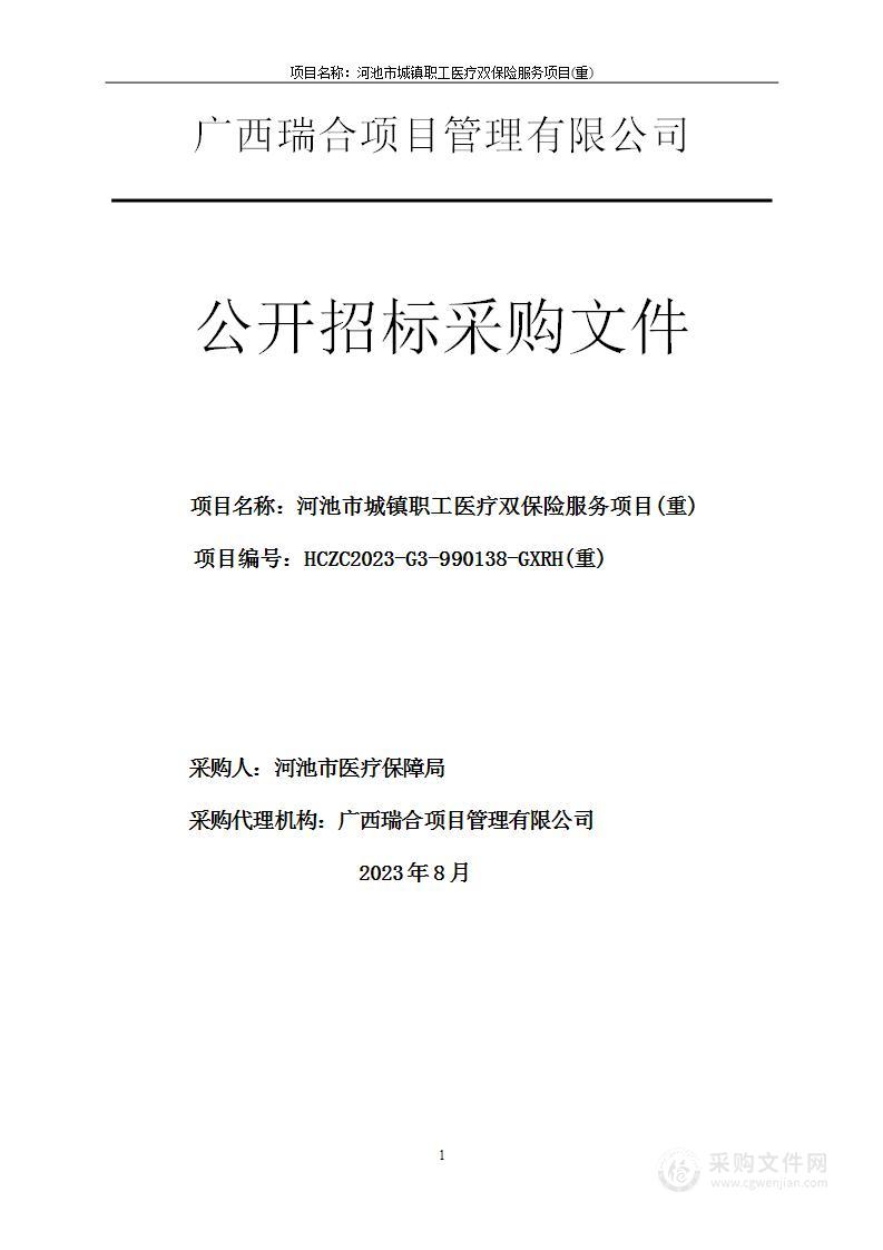 河池市城镇职工医疗双保险服务项目