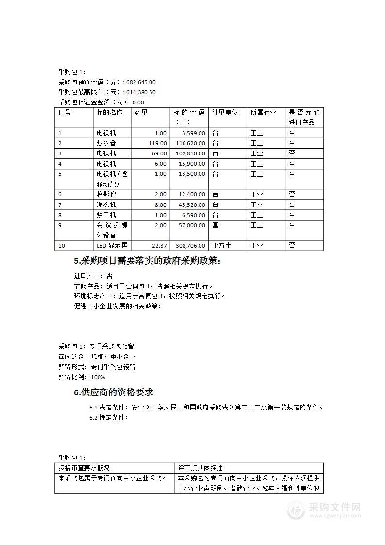 漳州市公安局监管场所暨戒毒所和拘留所迁建项目电器设备采购项目