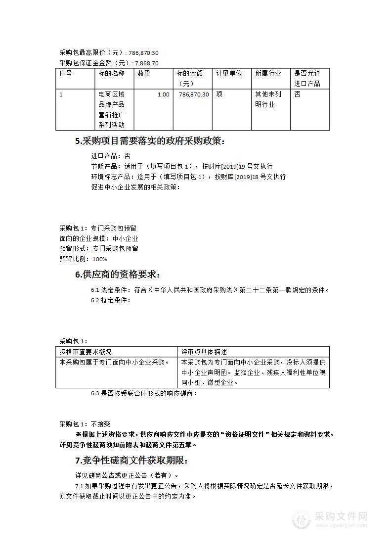 电商区域品牌产品营销推广系列活动