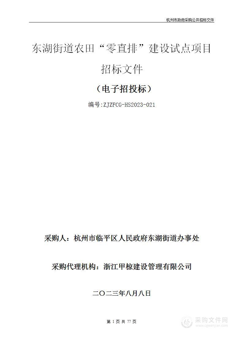 东湖街道农田“零直排”建设试点项目