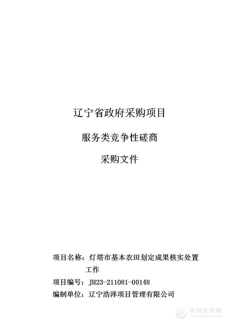 灯塔市基本农田划定成果核实处置工作