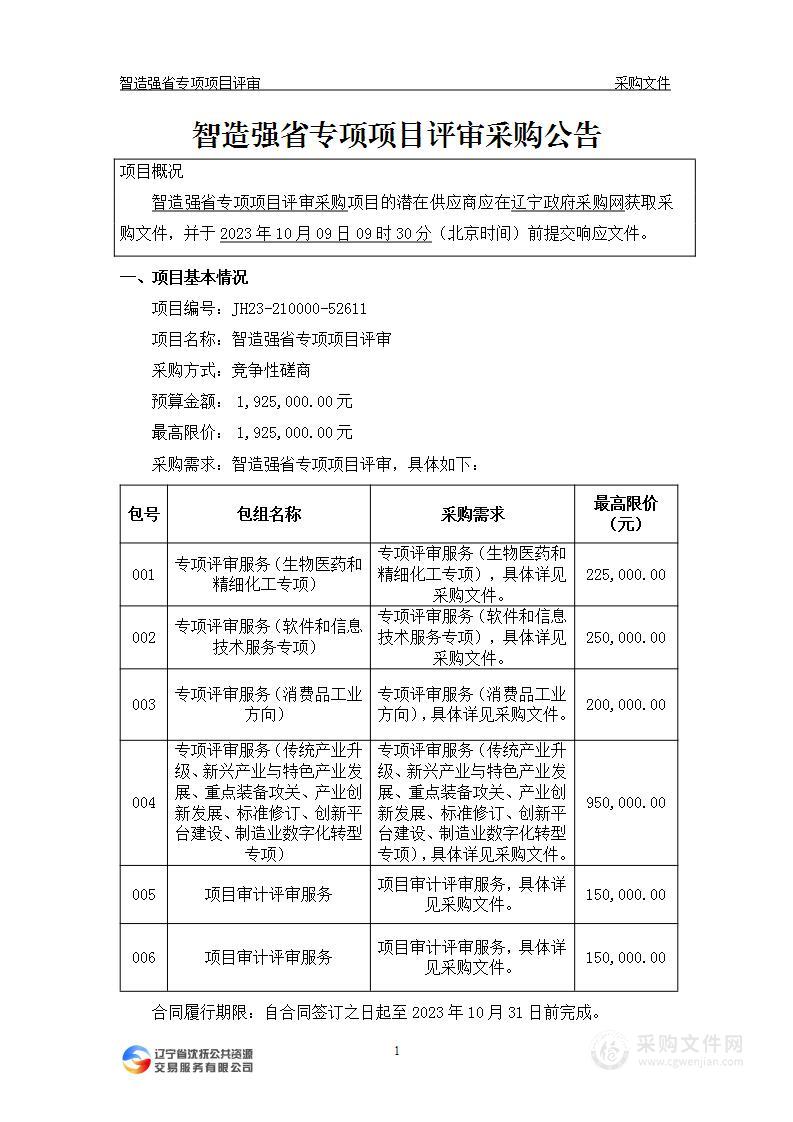 智造强省专项项目评审