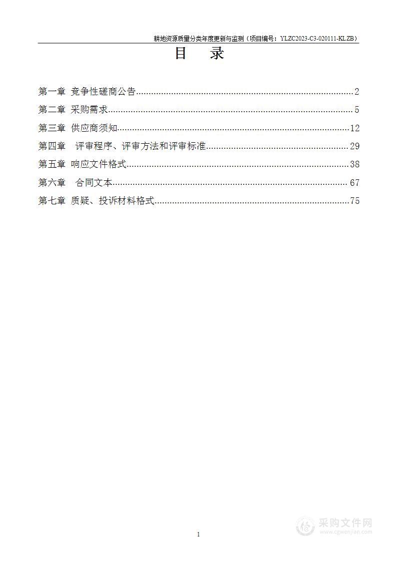 耕地资源质量分类年度更新与监测