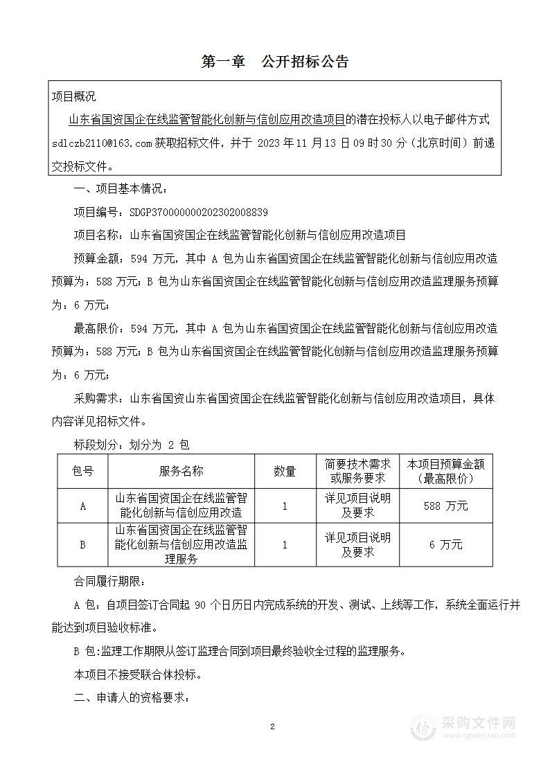 山东省国资国企在线监管智能化创新与信创应用改造