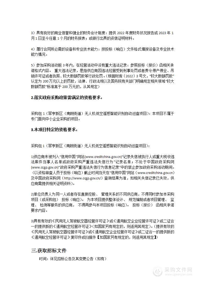 翠亨新区（南朗街道）无人机低空遥感智能识别自动巡查项目