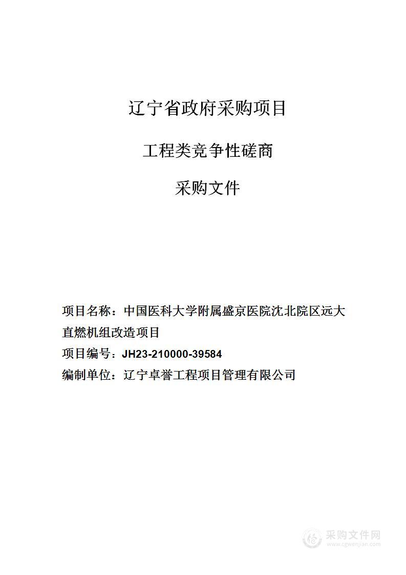 中国医科大学附属盛京医院沈北院区远大直燃机组改造项目