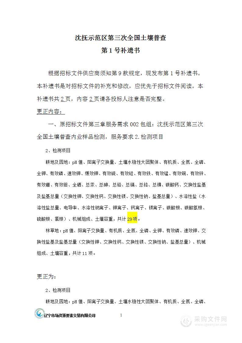 沈抚示范区第三次全国土壤普查