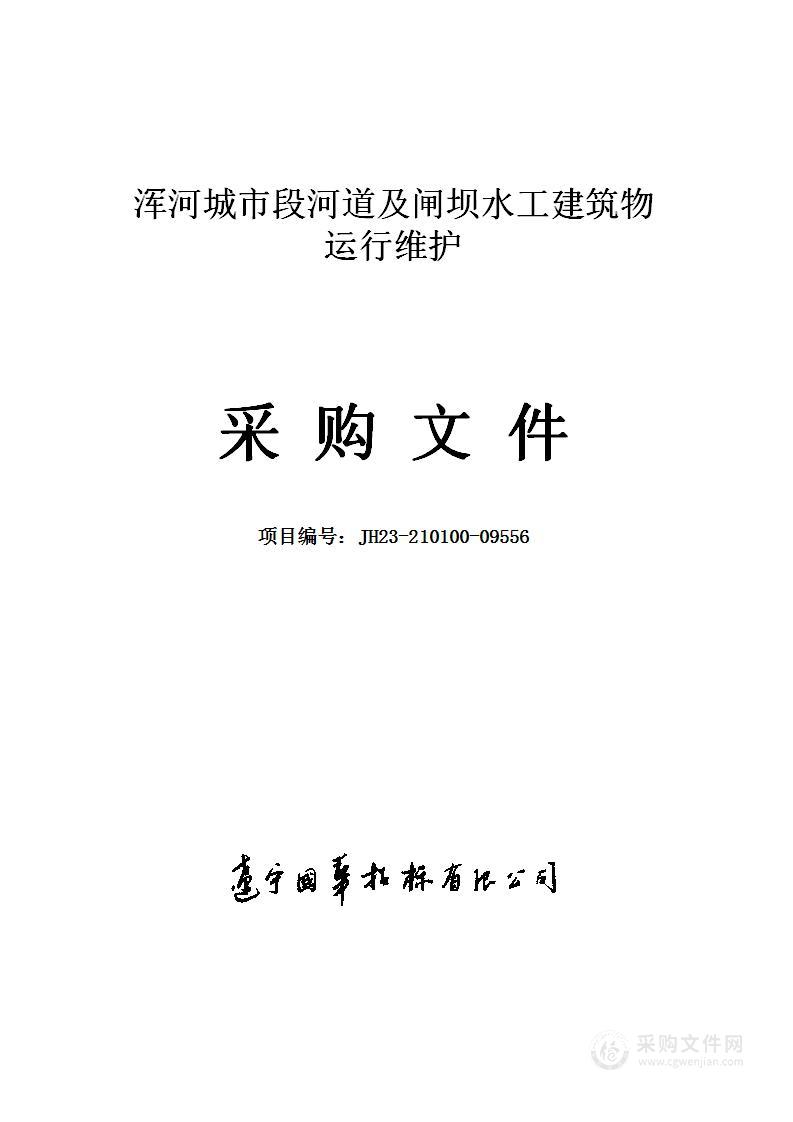 浑河城市段河道及闸坝水工建筑物运行维护