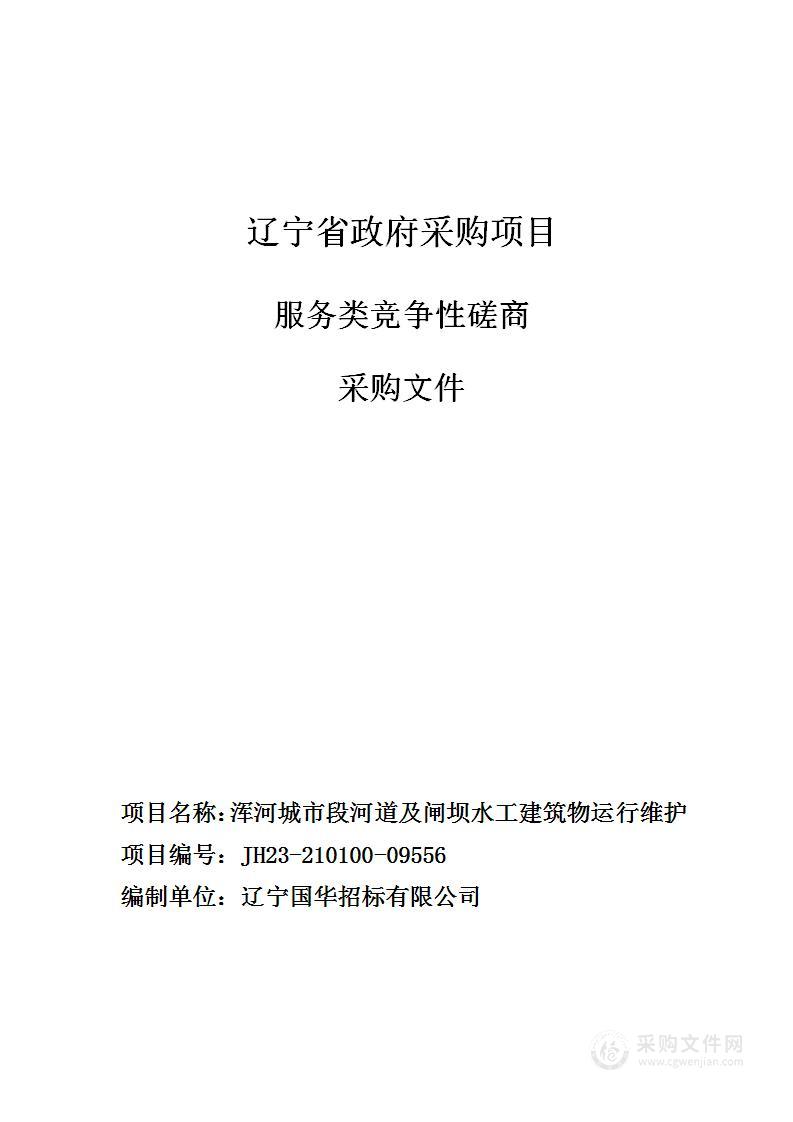 浑河城市段河道及闸坝水工建筑物运行维护