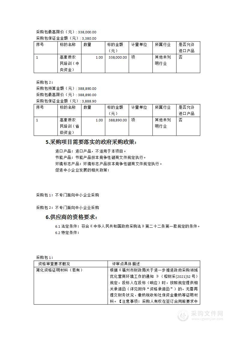 闽清县2023年高素质农民培训