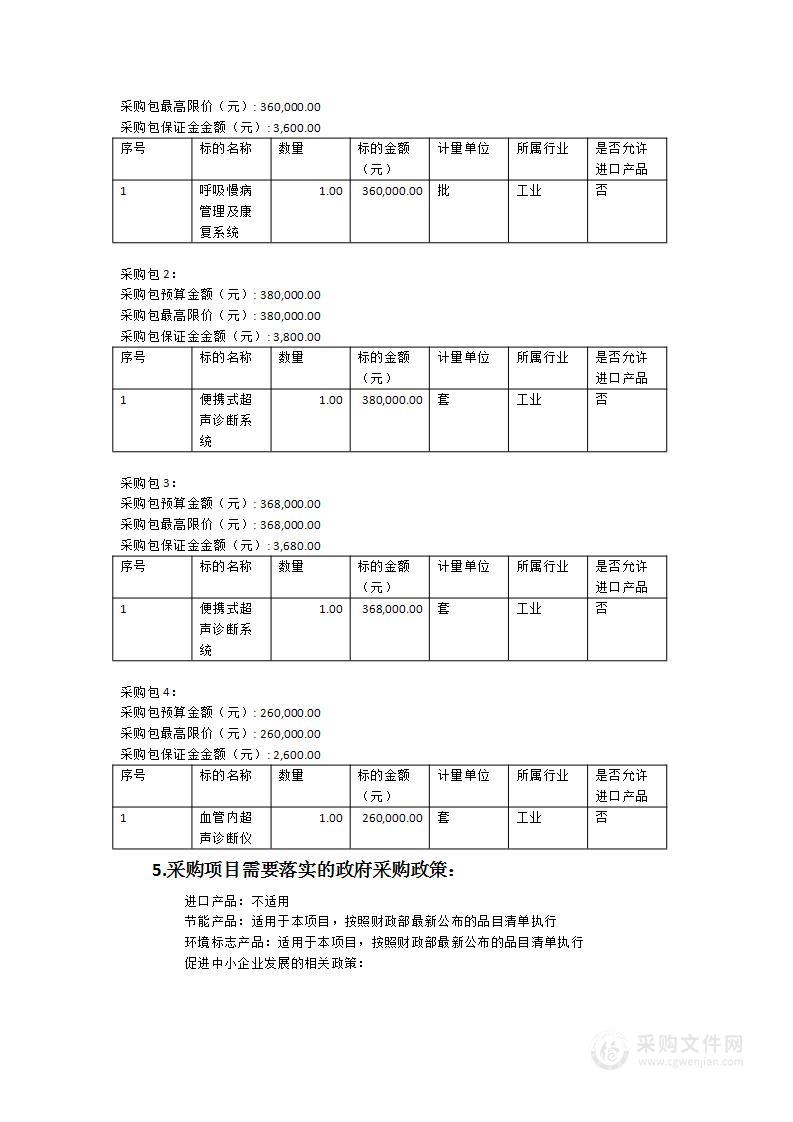 2023年龙岩市中医院第二批医疗器械采购