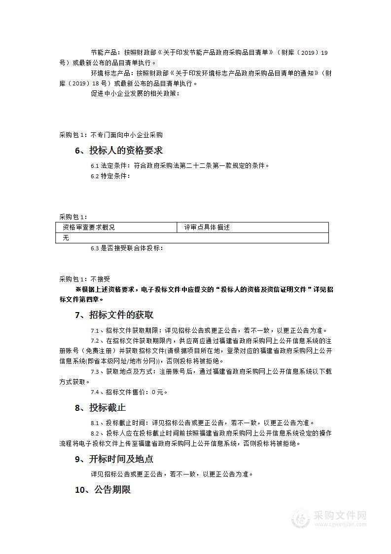 福建省测试技术研究所气相色谱质谱联用仪等仪器设备采购项目