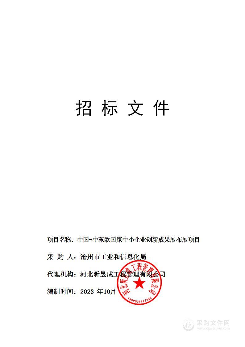 中国-中东欧国家中小企业创新成果展布展项目