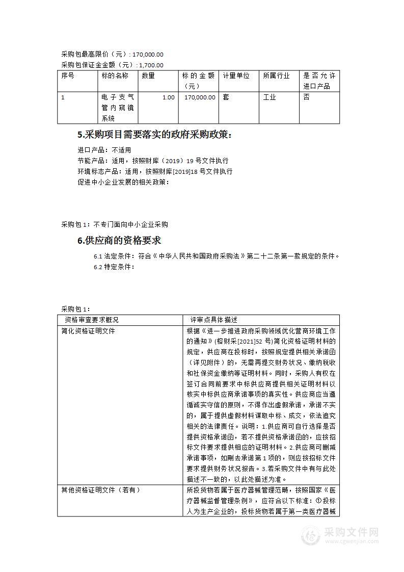 电子支气管内窥镜系统