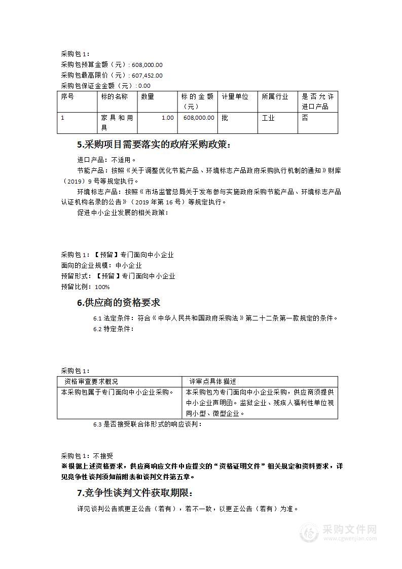 漳州市龙海区月港幼儿园文璟苑园区家具和用具采购