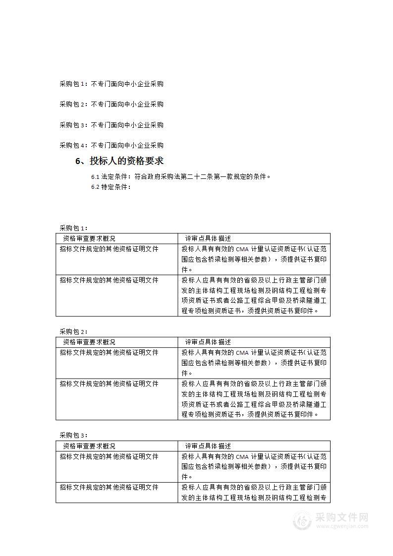 2023年市管桥梁定期检测项目