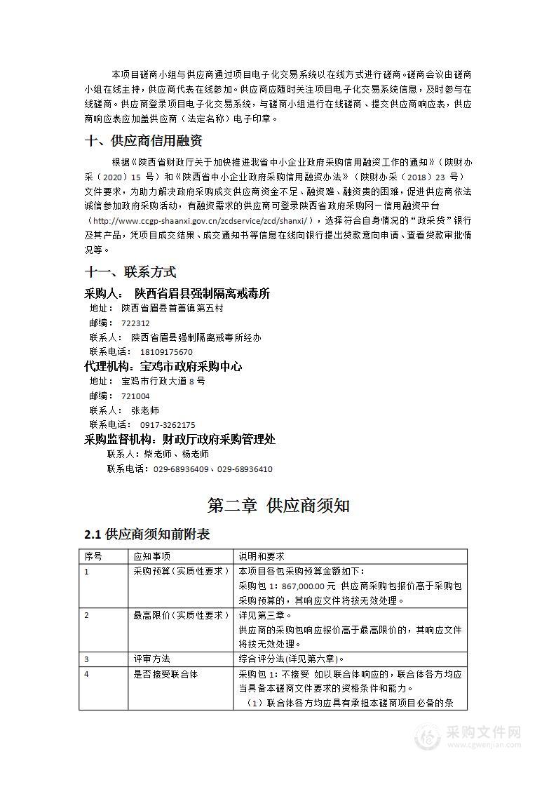 陕西省眉县强制隔离戒毒所2024年物业管理服务