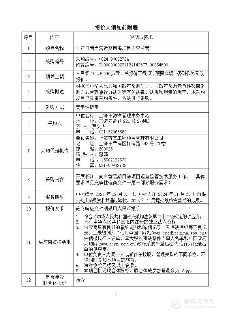 长江口南岸营运期用海项目巡查监管