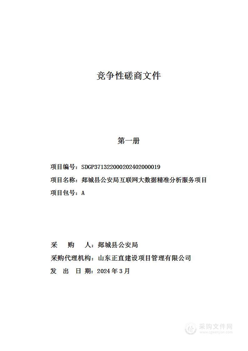 郯城县公安局互联网大数据精准分析服务项目