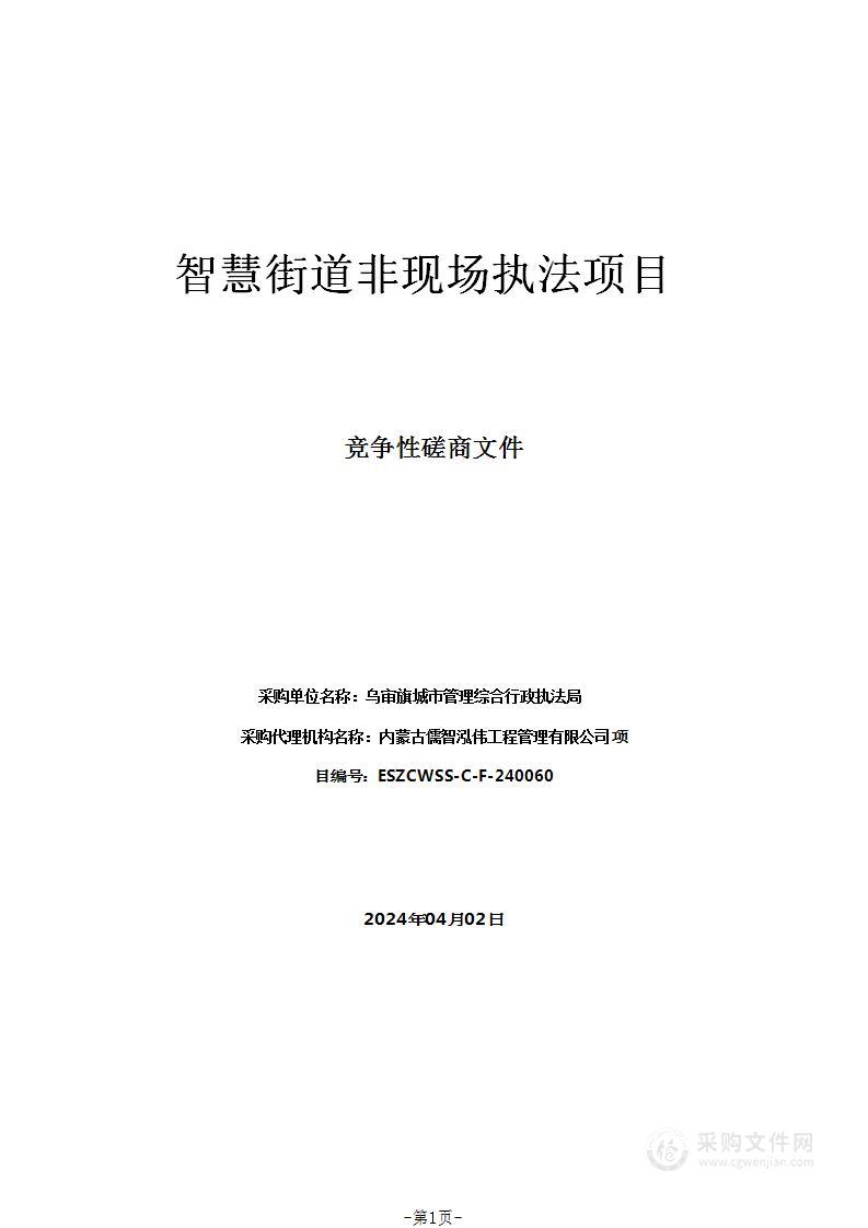 智慧街道非现场执法项目