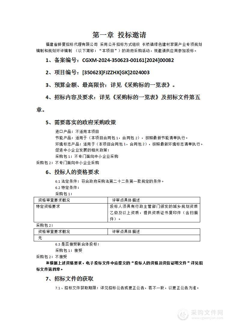 长桥镇绿色建材家居产业专项规划编制和规划环评编制