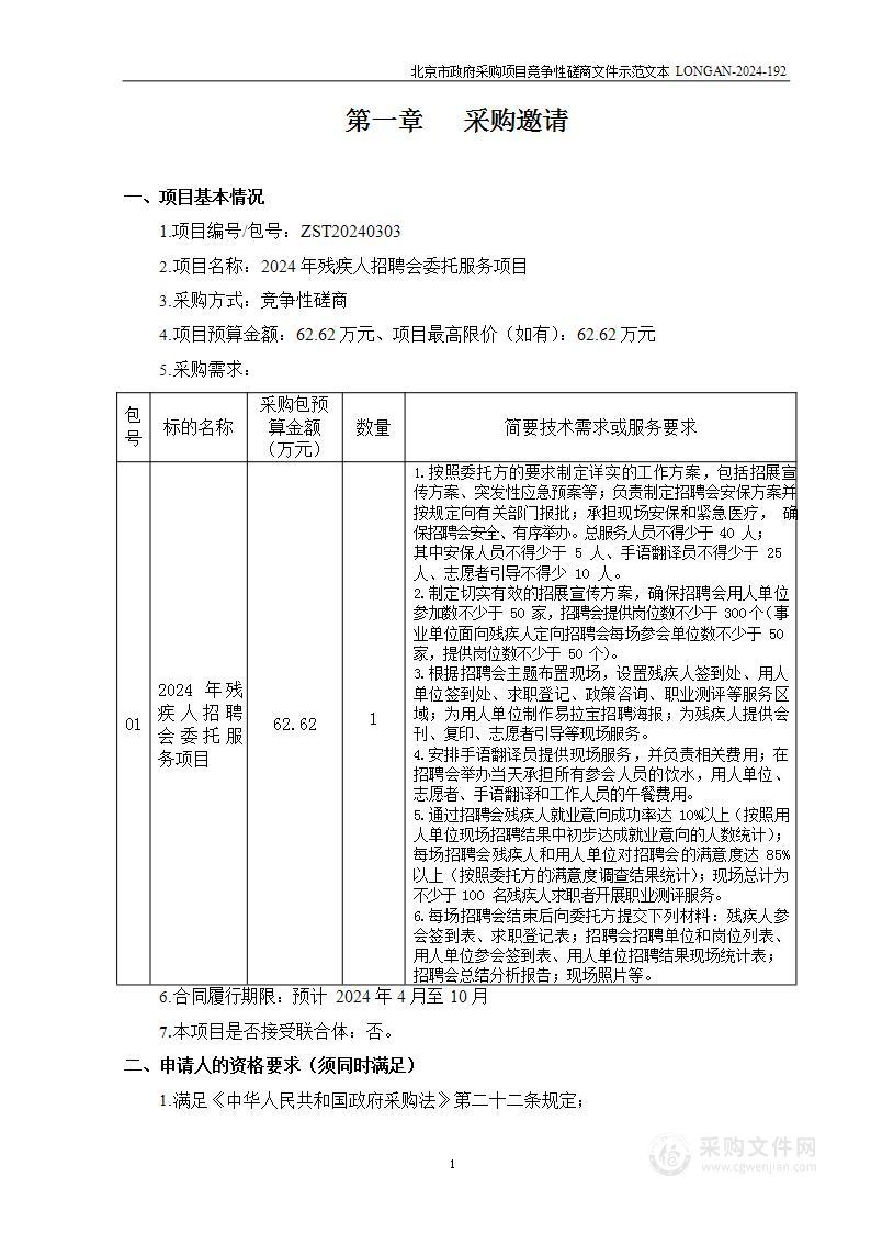 2024年残疾人招聘会