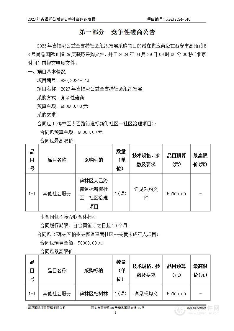 2023年省福彩公益金支持社会组织发展