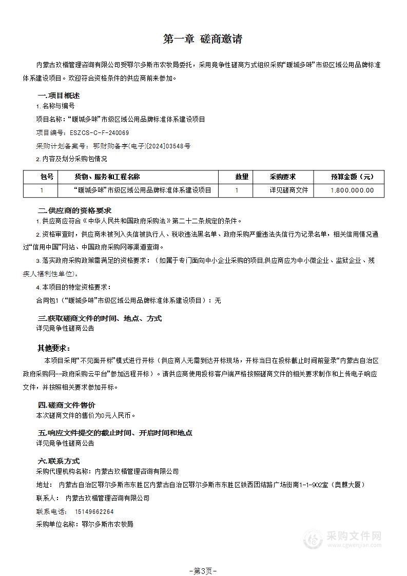 “暖城多味”市级区域公用品牌标准体系建设项目