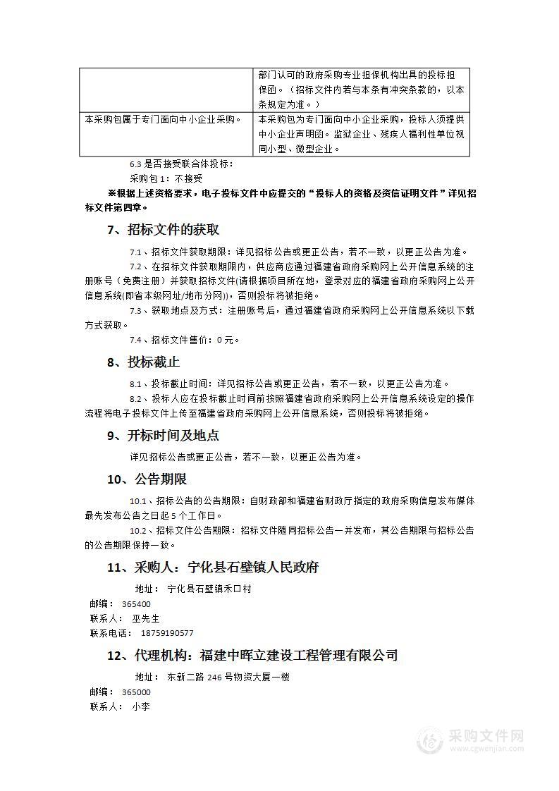 宁化县石壁镇2023年高标准农田建设（高效节水灌溉）改造提升项目-商品有机肥采购项目