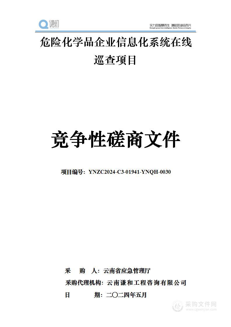 危险化学品企业信息化系统在线巡查项目