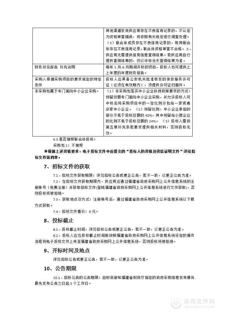 思明区公园安保服务采购