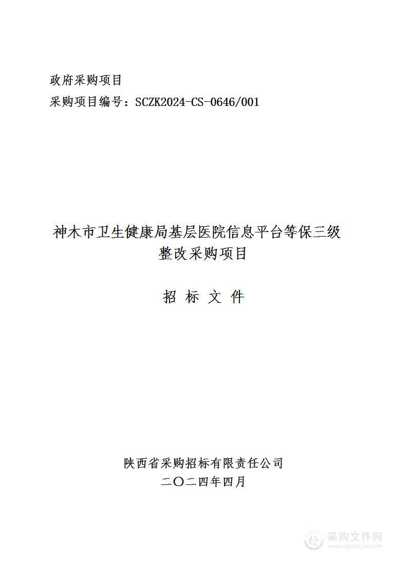 基层医院信息平台等保三级整改采购项目