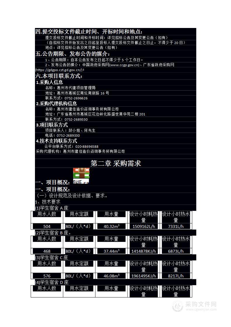 广东省惠州卫生职业技术学院新建学生宿舍项目-太阳能热水系统项目