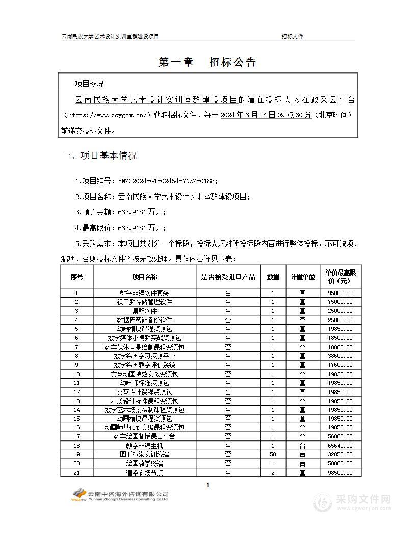 云南民族大学艺术设计实训室群建设项目