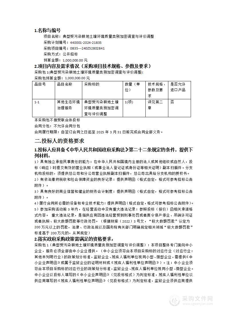 典型受污染耕地土壤环境质量类别加密调查与评价调整