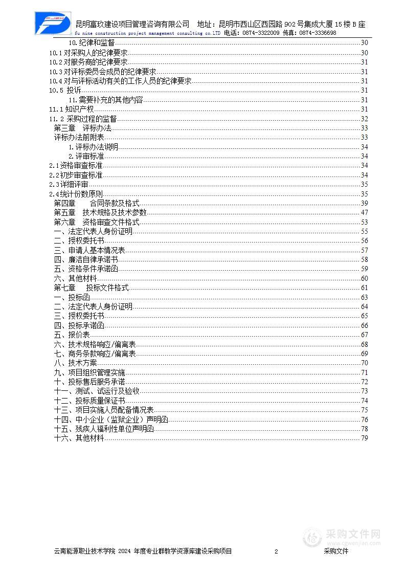 2024年度专业群教学资源库建设