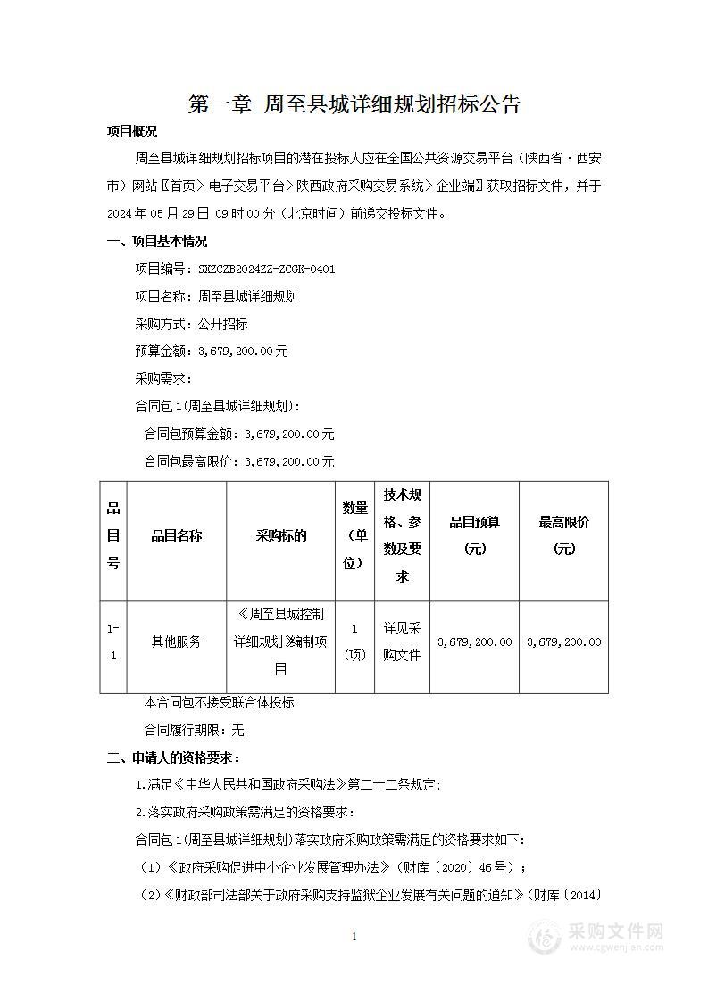 周至县城详细规划