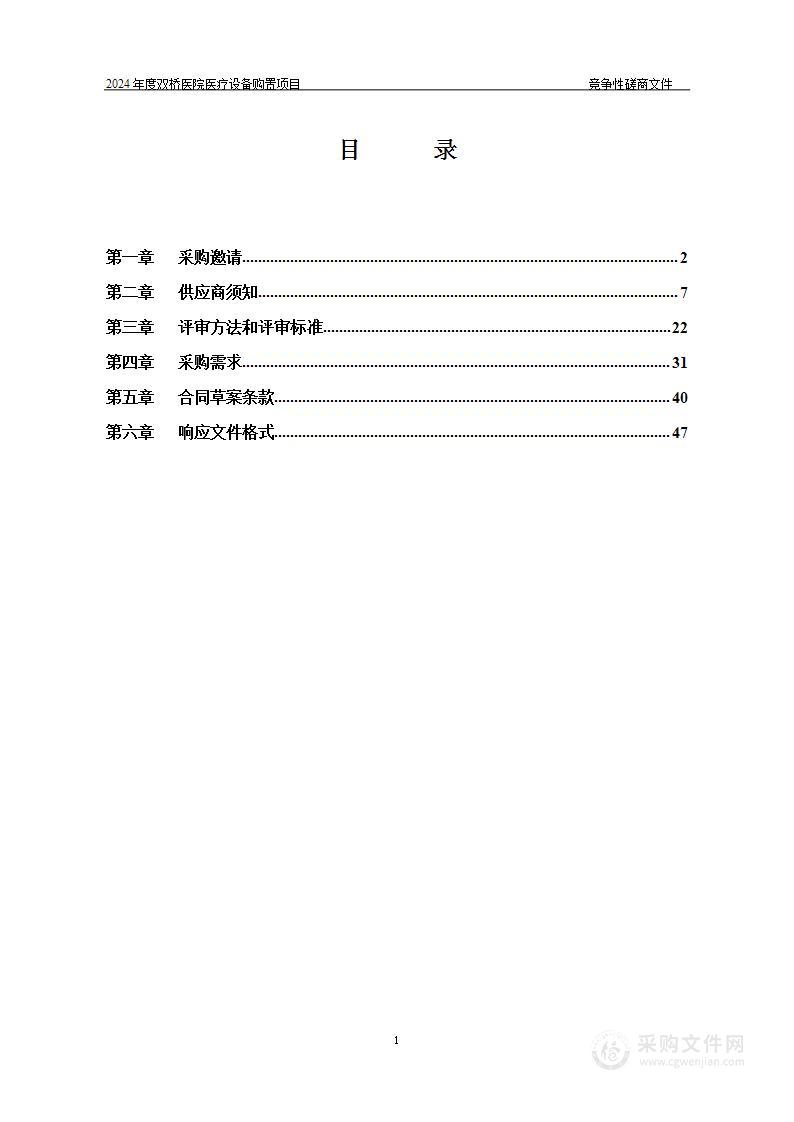 2024年度双桥医院医疗设备购置项目（第二包）